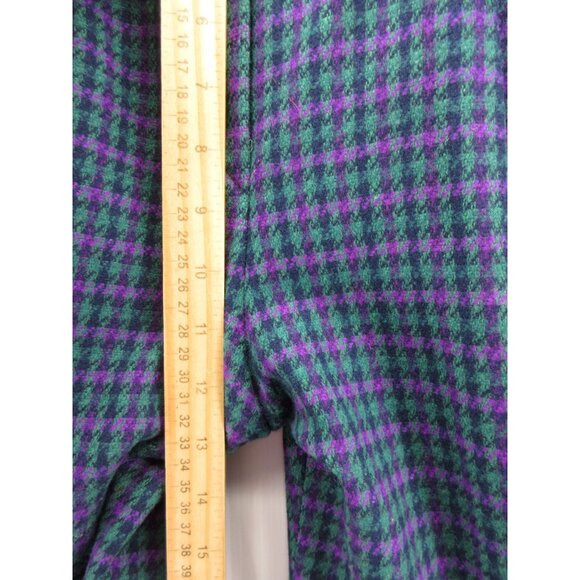 VINTAGE Pendleton Pants 10 Virgin Wool Houndstooth Trousers 90s USA - Picture 4 of 10